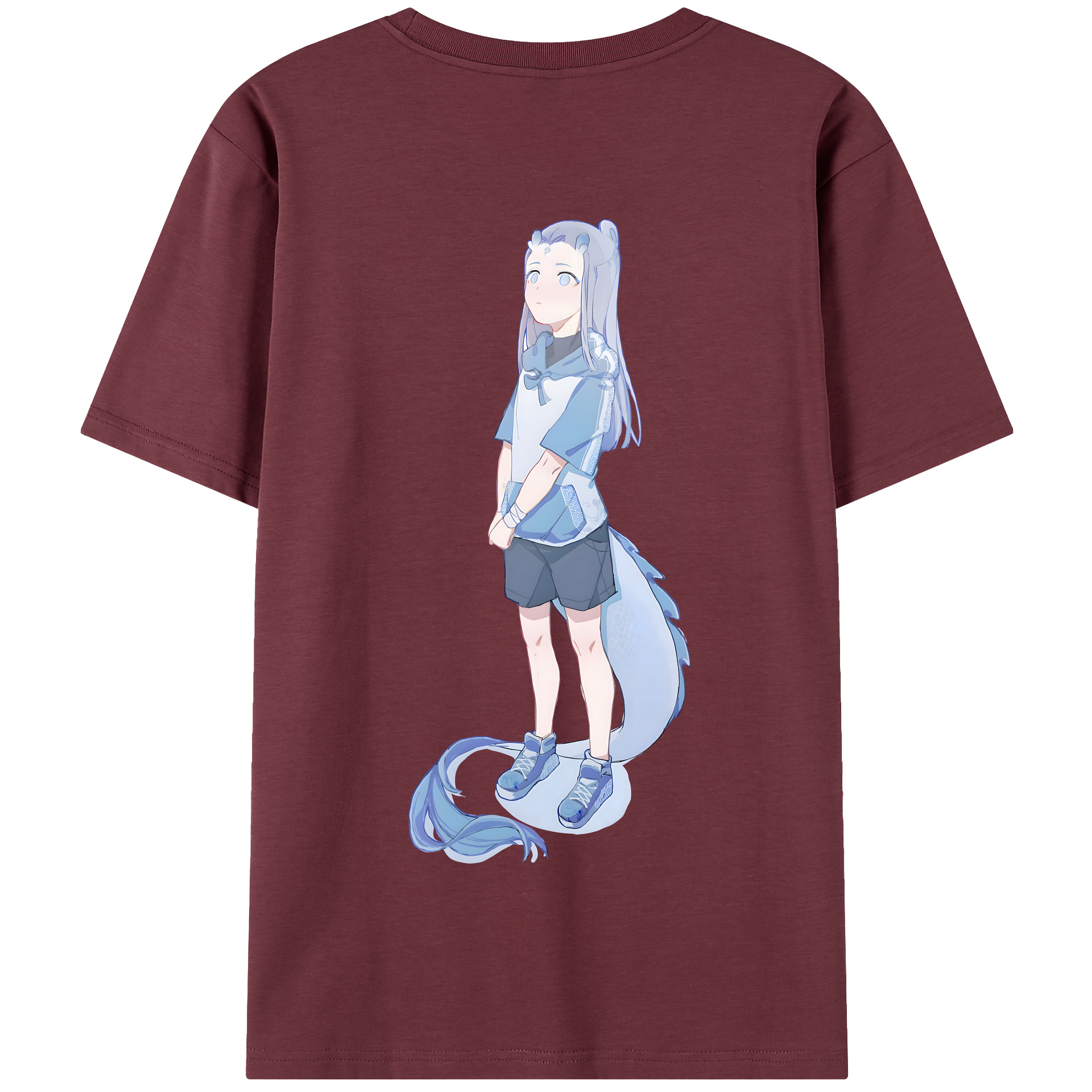 （画像用） Ne Zha 2 ナタ 魔童の大暴れ 綿100％半袖Tシャツ（背面プリント）